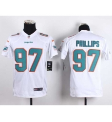 nike youth nfl jerseys miami dolphins 97 phillips white[nike]