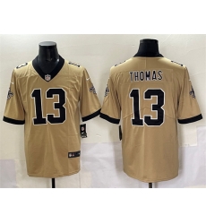 Men New Orleans Saints 13 Michael Thomas Gold Alternate Vapor Limited Stitched Football Jersey