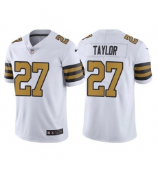 Men New Orleans Saints 27 Alontae Taylor White Color Rush Limited Stitched Jersey