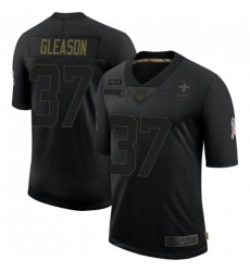 Men New Orleans Saints 37 Steve Gleason Black 2020 Salute To Service Limited Jersey