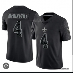 Men New Orleans Saints Aid McKinstry #4 Nike Black Salute To Service Stitched Jersey