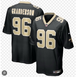 Men Nike Carl Granderson #96 Black New Orleans Saints F U S E Stitched Jersey