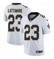 Youth Nike New Orleans Saints 23 Marshon Lattimore White Vapor Untouchable Limited Player NFL Jersey