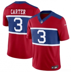 Men New York Giants  3 Abdul Carter Red 2026 Alternate Vapor F U S E  Limited Stitched Football Jersey