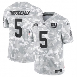 Men New York Giants 5 Kayvon Thibodeaux 2024 Arctic Camo Salute To Service Limited Stitched Football Jersey