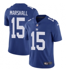 Nike Giants #15 Brandon Marshall Royal Blue Team Color Mens Stitched NFL Vapor Untouchable Limited Jersey