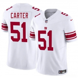 Youth New York Giants 51 Abdul Carter White 2025 Draft F U S E  Vapor Untouchable Limited Stitched Jersey