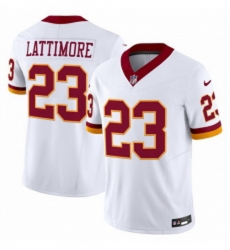 Men Washington Commanders 23 Marshon Lattimore White 2025 FUSE Throwback Vapor Limited Football Stitched Jersey