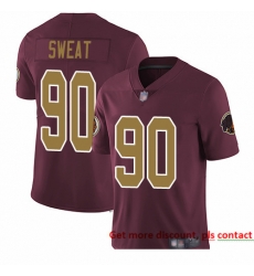 Redskins 90 Montez Sweat Burgundy Red Alternate Men Stitched Football Vapor Untouchable Limited Jersey