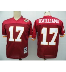 Washington Redskins 17 D.Williams Red Jerseys Throwback