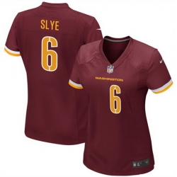 Women Washington Commanders 6 Joey Slye Burgundy Stitched Jersey  Run Small