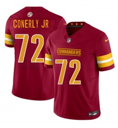 Youth Washington Commanders 72 Josh Conerly Jr Burgundy 2025 Draft F U S E Vapor Limited Stitched Football Jersey