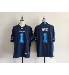 Men Tennessee Titans  1 Cameron Ward Navy 2026  Music City  Rivalries Collection Limited Stitched Football Jersey