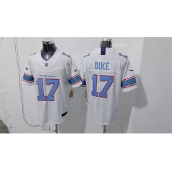 Men Tennessee Titans  17 Chimere Dike White 2026 F U S E  Vapor Limited Stitched Football Jersey