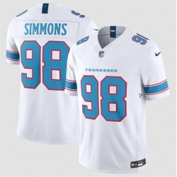Men Tennessee Titans  98 Cameron Ward White 2026 F U S E  Vapor Limited Stitched Football Jersey