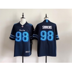 Men Tennessee Titans  98 Jeffery Simmons Navy 2026  Music City  Rivalries Collection Limited Stitched Football Jersey