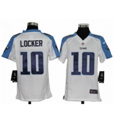 Nike Youth NFL Tennessee Titans #10 Jake Locker White Jerseys