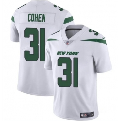 Men New York Jets 31 Tarik Cohen White Vapor Untouchable Limited Stitched Jersey