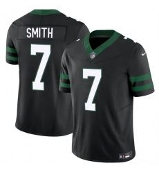 Men New York Jets  7 Geno Smith Black 2025 F U S E  Vapor Untouchable Limited Stitched Jersey