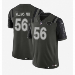 Men's New York Jets #56 Williams Black Rivalries Collection Jersey