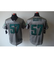 Nike New York Jets 57 Bart Scott Grey Elite Shadow NFL Jersey