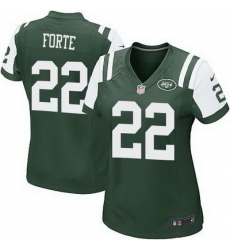 Nike Jets #22 Matt Forte Green Team Color Womens Stitched NFL Elite Jersey