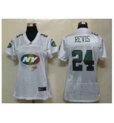 Nike Womens New York Jets #24 Revis white Jerseys