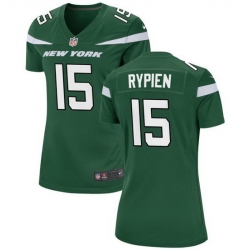 Women New York Jets 15 Brett Rypien Green Stitched Football Jersey 28Run Small 29