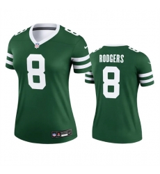 Women New York Jets 8 Aaron Rodgers Green 2024 Stitched Football Jersey