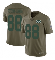 Youth Nike Jets #88 Austin Seferian Jenkins Olive Stitched NFL Limited 2017 Salute to Service Jersey