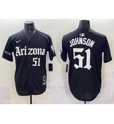Men Arizona Diamondbacks 51 Randy Johnson Black  27Gothic Desert Fang Edition 27 Vapor Premier Limited Stitched Baseball Jersey