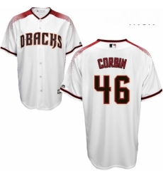 Mens Majestic Arizona Diamondbacks 46 Patrick Corbin Authentic White Home Cool Base MLB Jersey