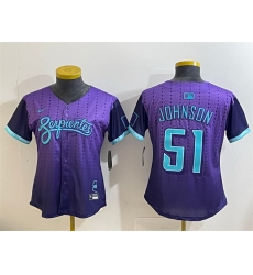 Women Arizona Diamondbacks 51 Randy Johnson Purple 2025 City Connect Limited Stitched Baseball Jersey