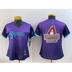 Women Arizona Diamondbacks Team Big Logo Purple 2025 City Connect Limited Stitched Baseball Jersey