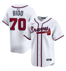 Men Atlanta Braves Nike Alternate Limited Jersey White Bido Osvaldo 70