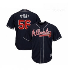 Mens Atlanta Braves 56 Darren O Day Replica Blue Alternate Road Cool Base Baseball Jersey 