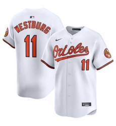 Men Baltimore Orioles 11 Jordan Westburg White 2025 Home Limited Cool Base Stitched Baseball Jersey