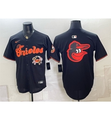 Men Baltimore Orioles Team Big Logo Black With Patch Vapor Premier Limited Stitched Baseball Jersey