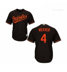 Mens Baltimore Orioles 4 Earl Weaver Replica Black Alternate Cool Base Baseball Jersey 