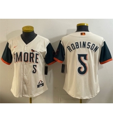 Youth Baltimore Orioles  5 Brooks Robinson Natural 2026 City Connect Stadium Stitched Baseball Jersey