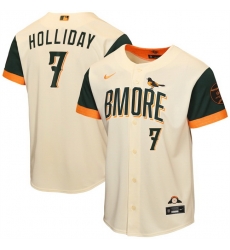 Youth Baltimore Orioles  7 Jackson Holliday Natural 2026 City Connect Stadium Stitched Baseball Jersey