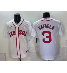 Men Boston Red Sox  3 Ceddanne Rafaela White Cool Base Stitched Baseball Jersey
