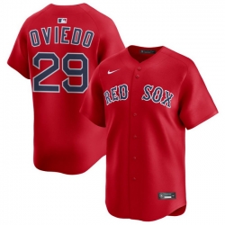 Men Boston Red Sox Nike Home Limited Jersey Red Oviedo Johan 29