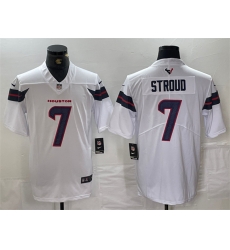Men Houston Texans 7 C J  Stroud White Vapor Untouchable Stitched Footb