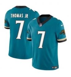 Men Jacksonville Jaguars 7 Brian Thomas Jr Teal 2025 F U S E  Prowler Throwback Vapor Limited Stitched Footb