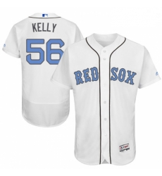 Mens Majestic Boston Red Sox 56 Joe Kelly Authentic White 2016 Fathers Day Fashion Flex Base MLB Jersey