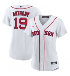 Women Boston Red Sox 19 Roman Anthony White Cool Base Stitched Jersey Women Boston Red Sox 19 Roman Anthony White Cool Base Stitched Jersey