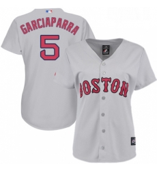 Womens Majestic Boston Red Sox 5 Nomar Garciaparra Authentic Grey Road MLB Jersey