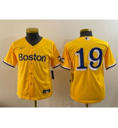 Youth Boston Red Sox 19 Roman Anthony Gold City Connect Stitched Baseball Jersey Youth Boston Red Sox 19 Roman Anthony Gold City Connect Stitched Baseball Jersey