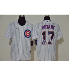 Cubs 17 Kris Bryant White Nike Cool Base Player Jersey